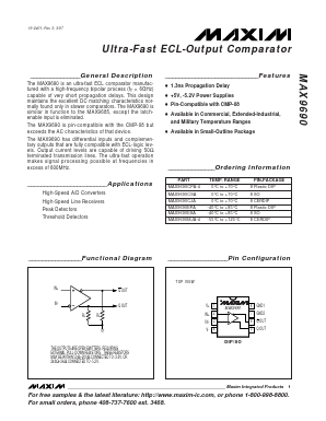 MAX9690EPA Datasheet PDF Maxim Integrated
