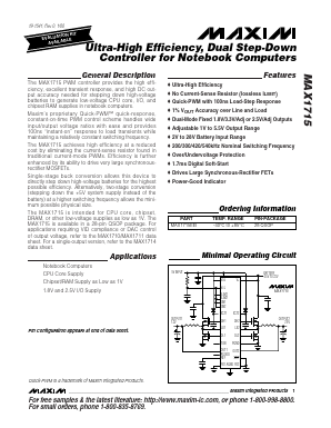 MAX1715 Datasheet PDF Maxim Integrated