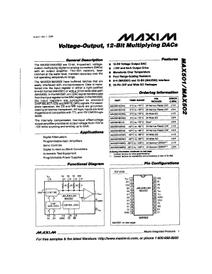 MAX501ACWG Datasheet PDF Maxim Integrated