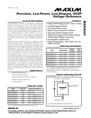 MAX6023EBT21-T Datasheet PDF Maxim Integrated