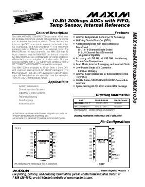 MAX1030AEEG-T Datasheet PDF Maxim Integrated