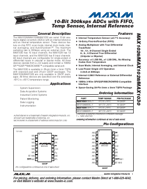 MAX1030BETI-T Datasheet PDF Maxim Integrated