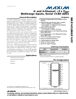 MAX1033 Datasheet PDF Maxim Integrated