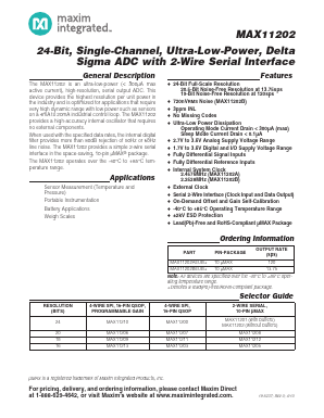 MAX11202AEUB Datasheet PDF Maxim Integrated