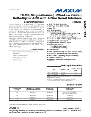 MAX11205B Datasheet PDF Maxim Integrated