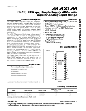 MAX1187 Datasheet PDF Maxim Integrated