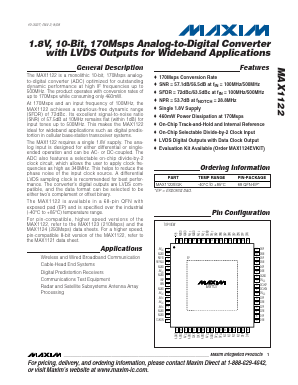MAX1122EGK Datasheet PDF Maxim Integrated