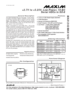 MAX1242AMJA Datasheet PDF Maxim Integrated
