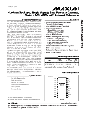 MAX1280 Datasheet PDF Maxim Integrated
