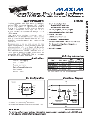 MAX1284 Datasheet PDF Maxim Integrated