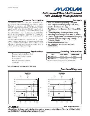 MAX14752 Datasheet PDF Maxim Integrated