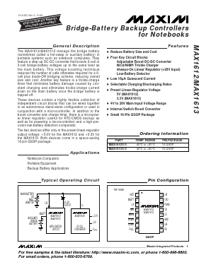 MAX1613EEE Datasheet PDF Maxim Integrated