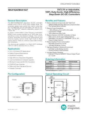 MAX1627 Datasheet PDF Maxim Integrated