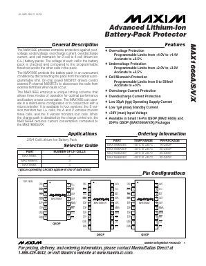 MAX1666AEEP Datasheet PDF Maxim Integrated