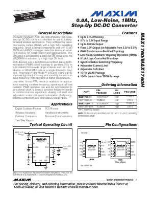 MAX1760 Datasheet PDF Maxim Integrated