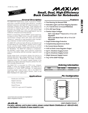 MAX1761 Datasheet PDF Maxim Integrated