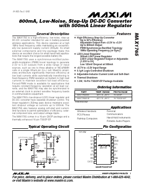 MAX1765 Datasheet PDF Maxim Integrated