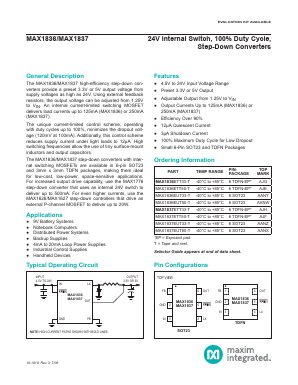 MAX1836EUT50-T Datasheet PDF Maxim Integrated