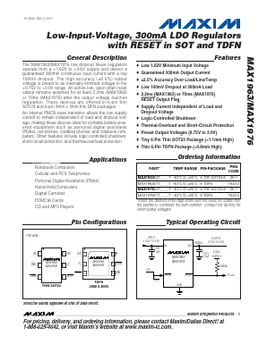 MAX1963ETT180-T Datasheet PDF Maxim Integrated