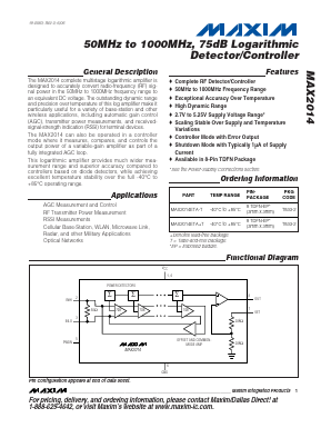 MAX2014 Datasheet PDF Maxim Integrated