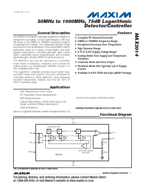 MAX2014 Datasheet PDF Maxim Integrated