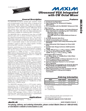 MAX2038 Datasheet PDF Maxim Integrated