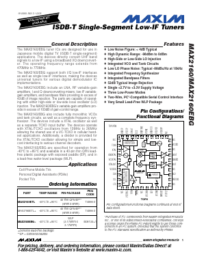 MAX2160EBG Datasheet PDF Maxim Integrated