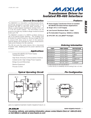 MAX253CPA Datasheet PDF Maxim Integrated