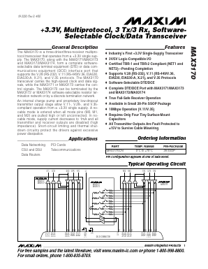 MAX3170 Datasheet PDF Maxim Integrated
