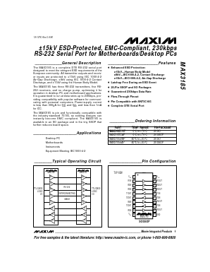 MAX3185E Datasheet PDF Maxim Integrated