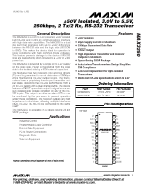 MAX3250 Datasheet PDF Maxim Integrated