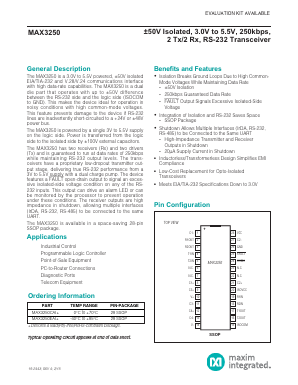 MAX3250 Datasheet PDF Maxim Integrated