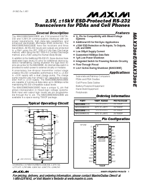 MAX3389E Datasheet PDF Maxim Integrated