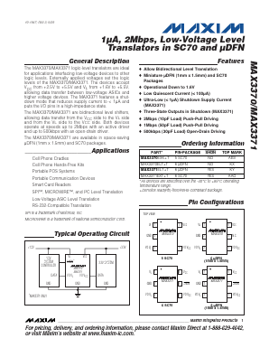 MAX3370 Datasheet PDF Maxim Integrated