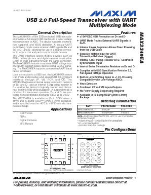 MAX3349EAETE Datasheet PDF Maxim Integrated