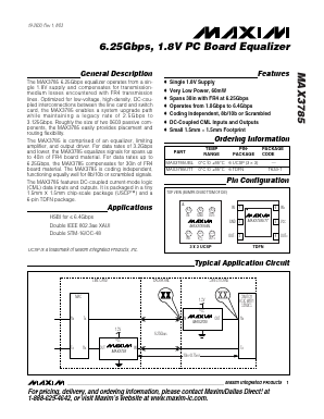 MAX3785 Datasheet PDF Maxim Integrated