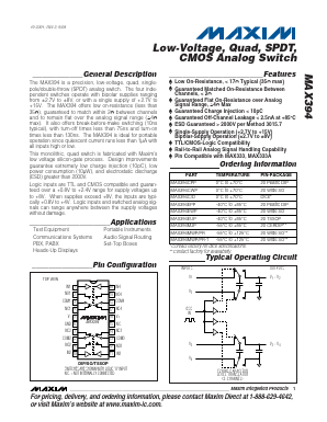 MAX394C/D Datasheet PDF Maxim Integrated