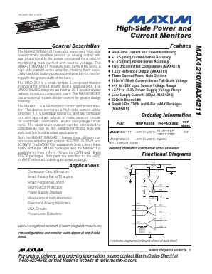 MAX4210A Datasheet PDF Maxim Integrated