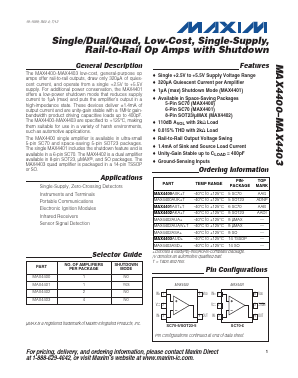 MAX4402 Datasheet PDF Maxim Integrated