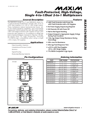 MAX4534EUD Datasheet PDF Maxim Integrated