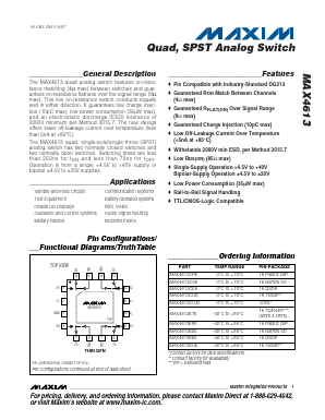 MAX4613 Datasheet PDF Maxim Integrated