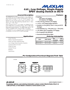 MAX4714 Datasheet PDF Maxim Integrated