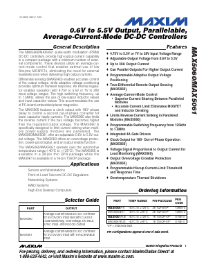 MAX5061 Datasheet PDF Maxim Integrated