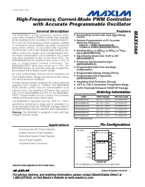 MAX5068 Datasheet PDF Maxim Integrated