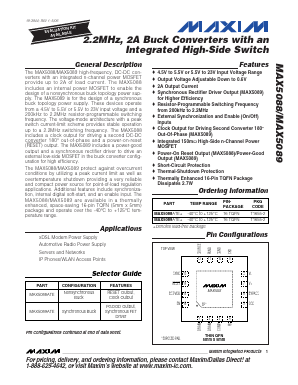 MAX5088 Datasheet PDF Maxim Integrated