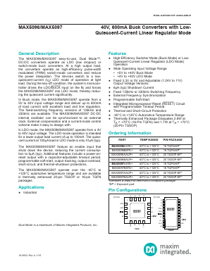 MAX5096 Datasheet PDF Maxim Integrated