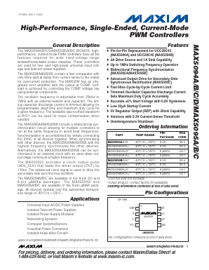 MAX5094BASA+ Datasheet PDF Maxim Integrated