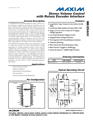 MAX5440 Datasheet PDF Maxim Integrated