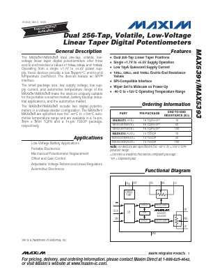 MAX5391 Datasheet PDF Maxim Integrated