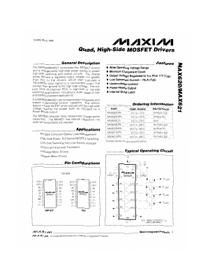 MAX621EPN Datasheet PDF Maxim Integrated